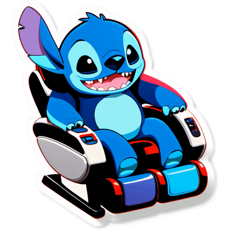 Stitch in a massage chair  emoji