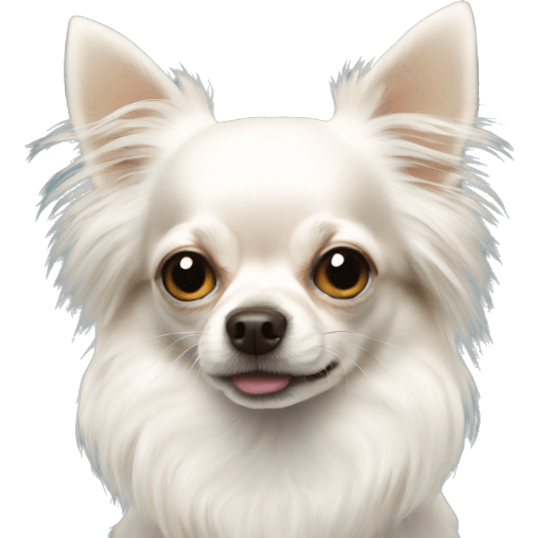 White long hair Chihuahua emoji