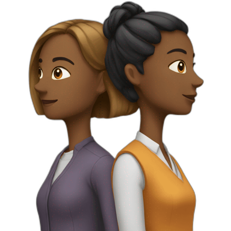 two woman collaborate emoji