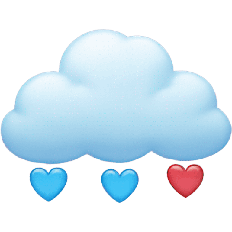 Raincloud with hearts emoji