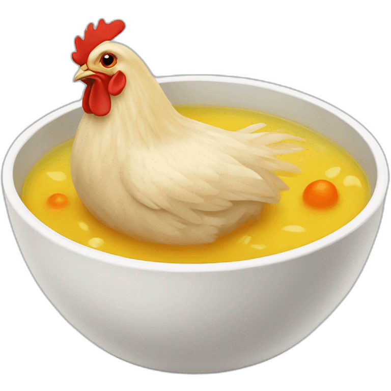 Chicken soup emoji