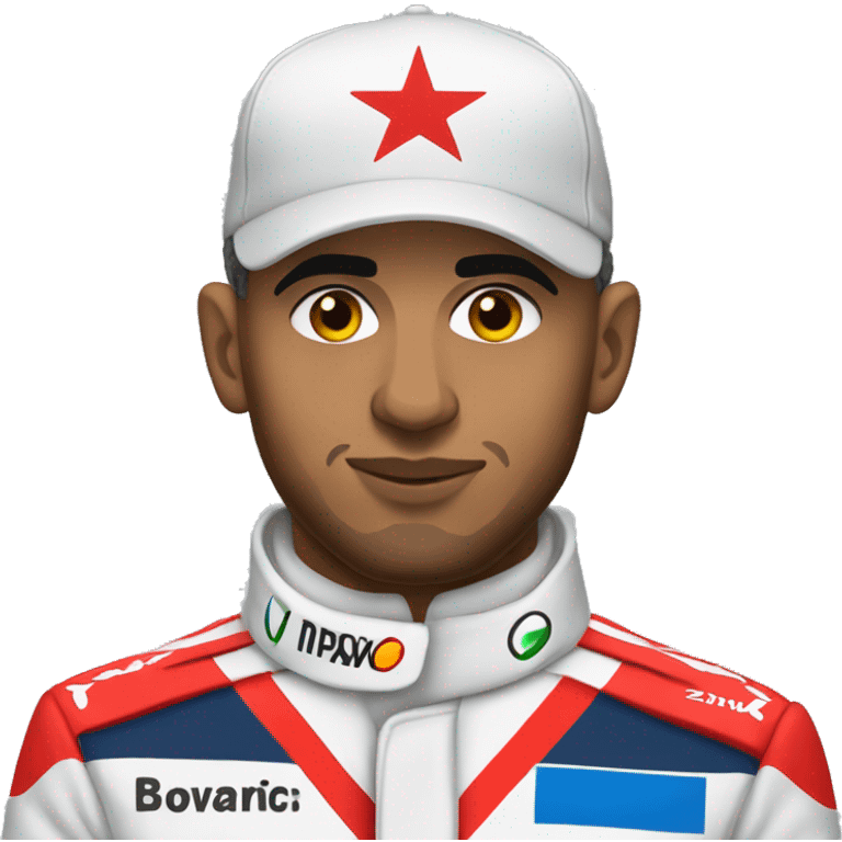 Lewis Hamilton in slavic outfit emoji