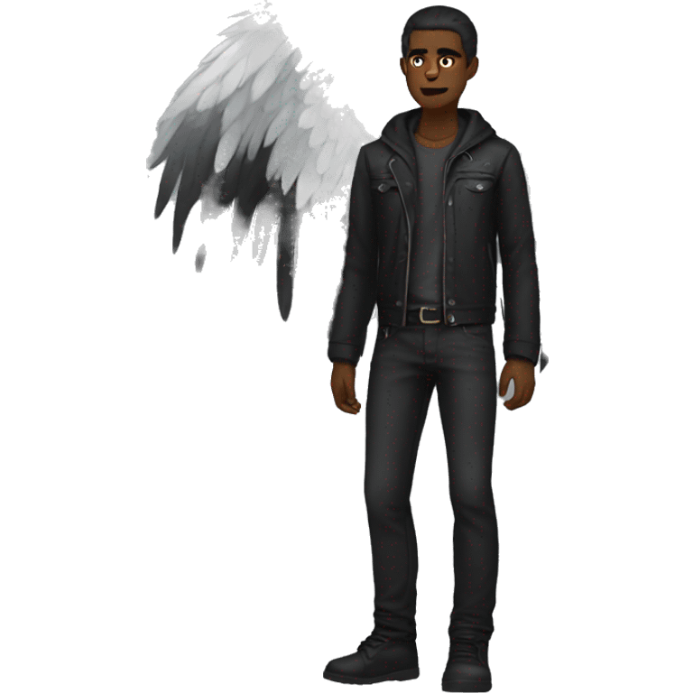 thrown dark angel male pale emoji