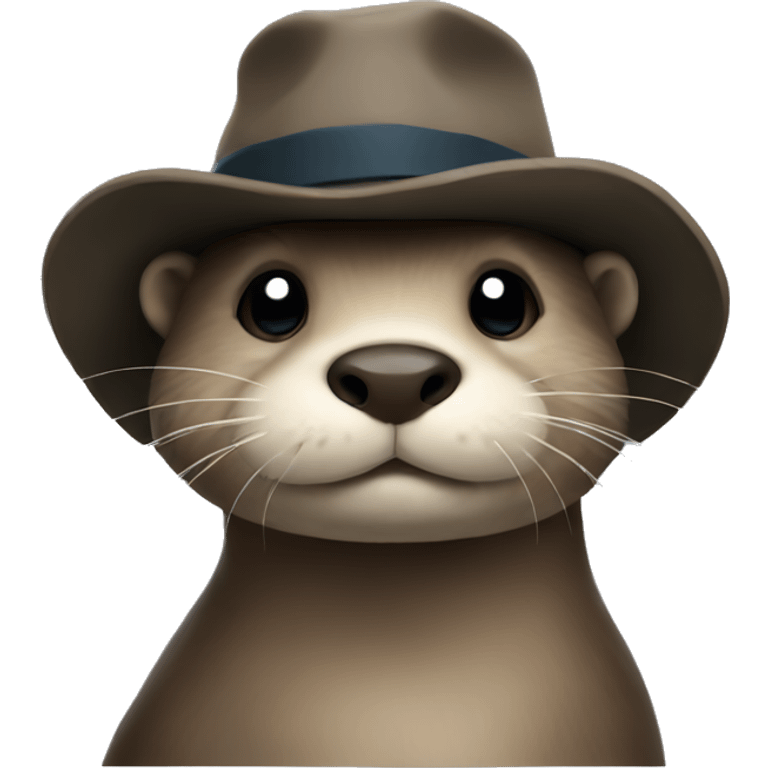 Otter in hat emoji