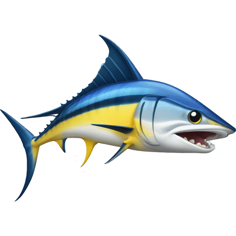 Yellow and blue marlin emoji