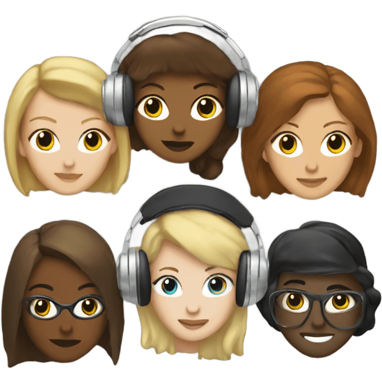 Debbie and friends as a DJ emoji