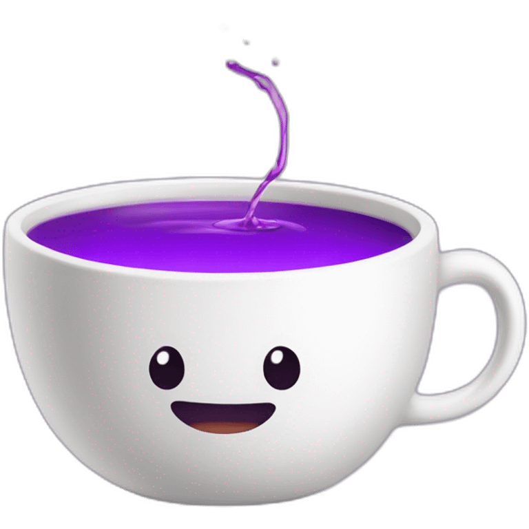 tea cup with purple liquid inside de cup emoji