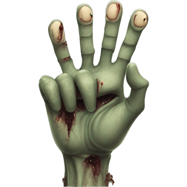 a zombie hand giving thumbs up emoji