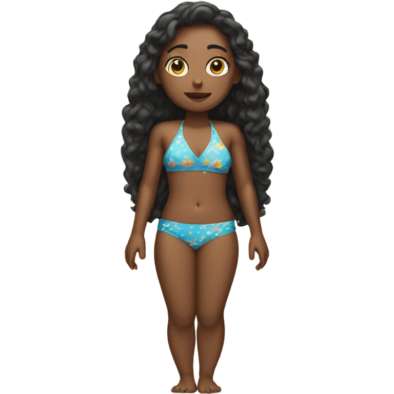 Girl lying in the swimsuit in full body emoji