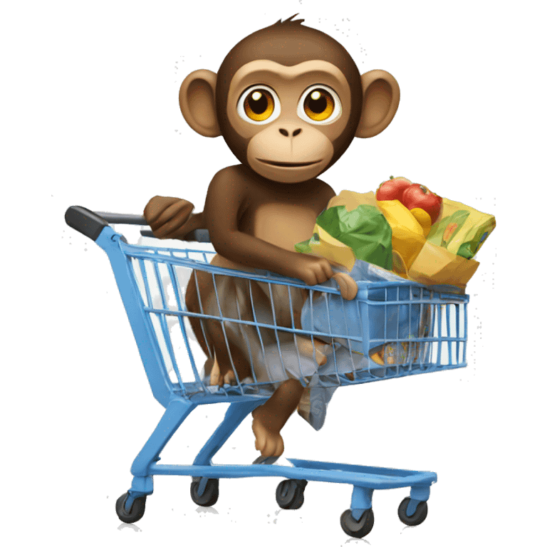 Monkey going shopping emoji