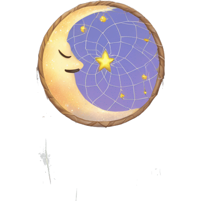 Sparkly moon-and-stars-galaxy-dreamcatcher emoji