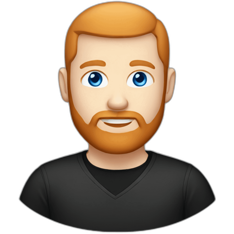 ginger-bearded-bald-programmer-head-no-glasses-blue-eyes-black-shirt emoji