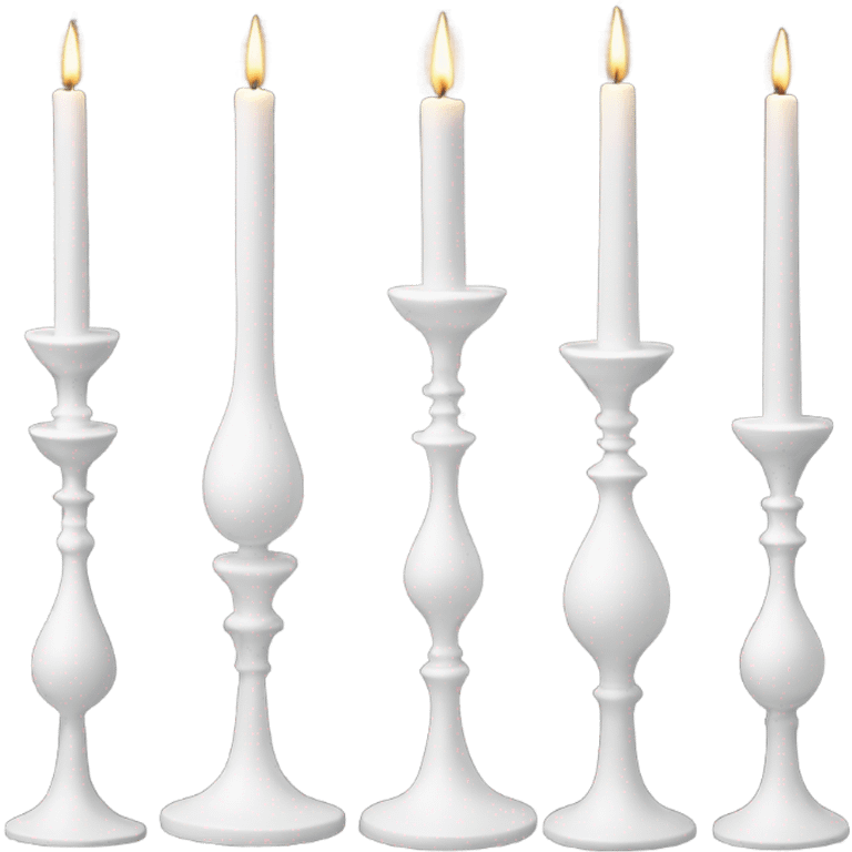 Bunch white candlesticks emoji