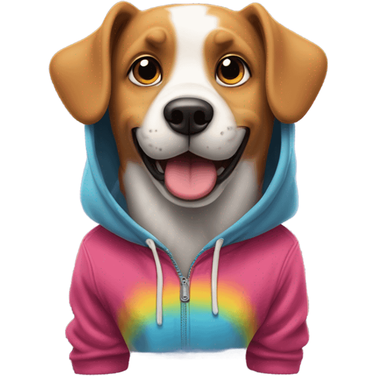 Can you draw a dog in a hoodie farting  emoji