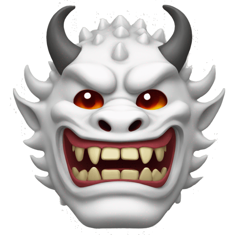 White oni dragon japanese mask emoji