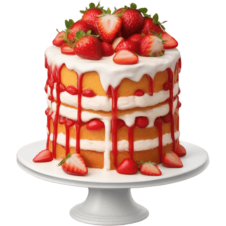 Strawberry cake emoji