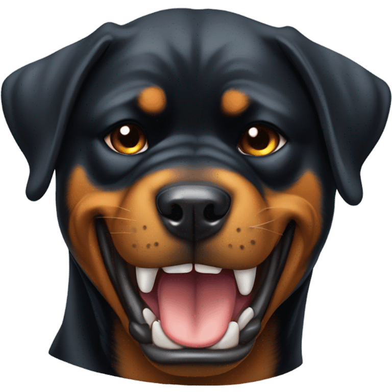 Rotweiler growling emoji