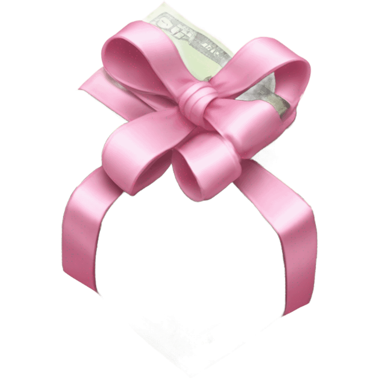 stack of money with baby pink bow emoji