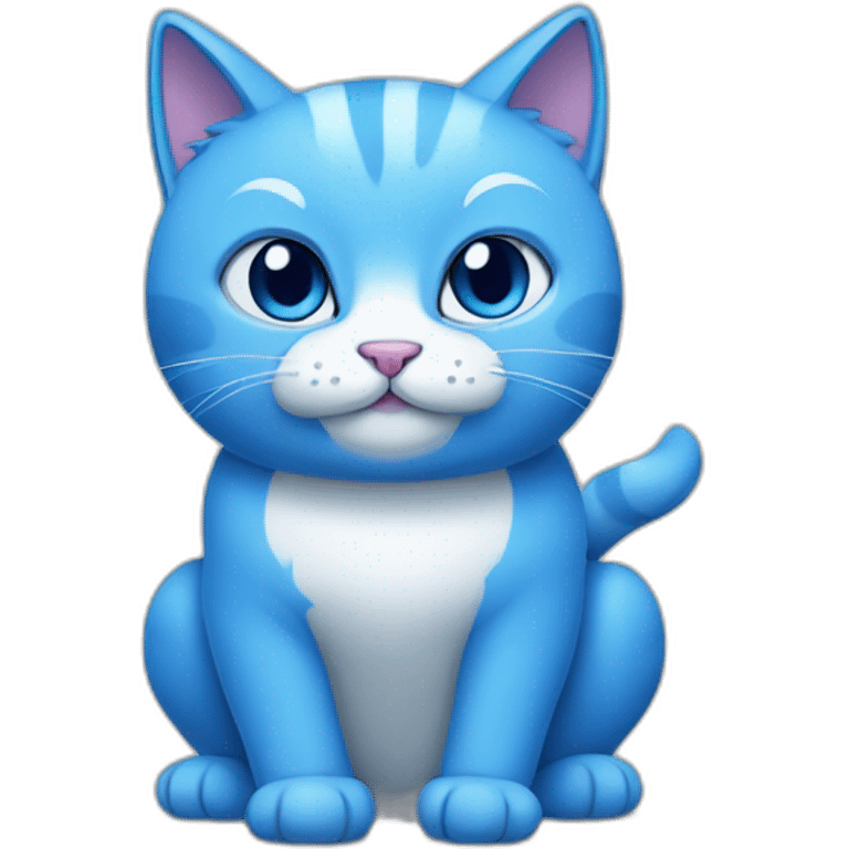 blue cartoon cat emoji