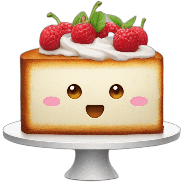 Chat sur un gâteau emoji