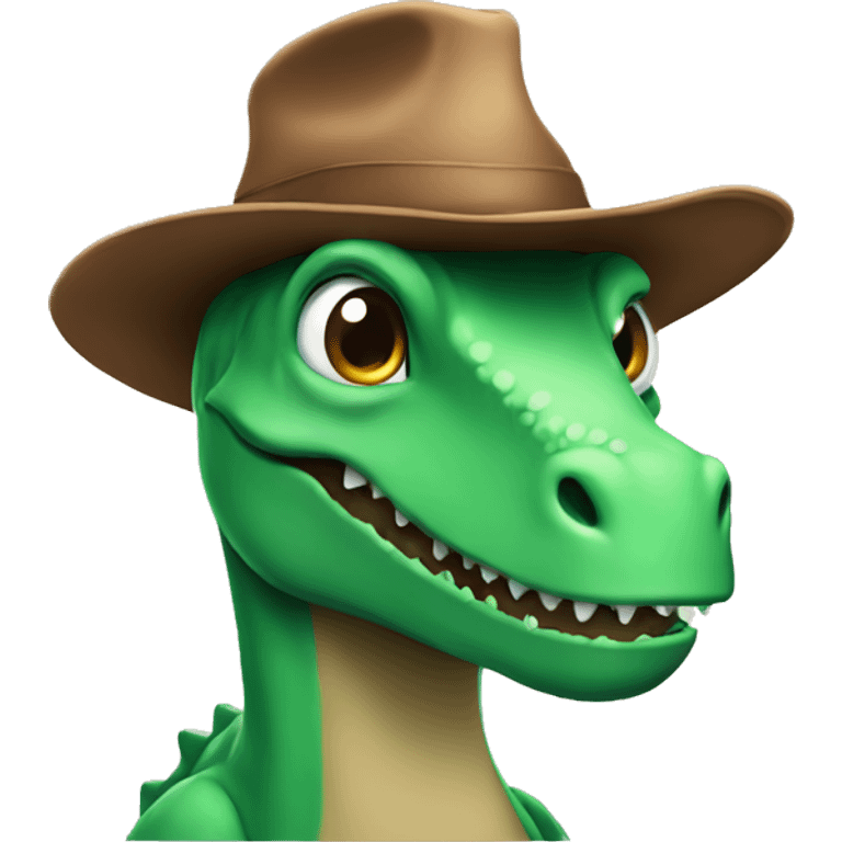 Dinosaur with hat emoji