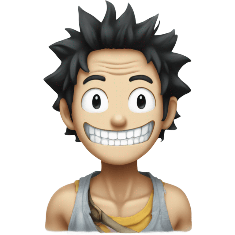 Silver tooth luffy emoji