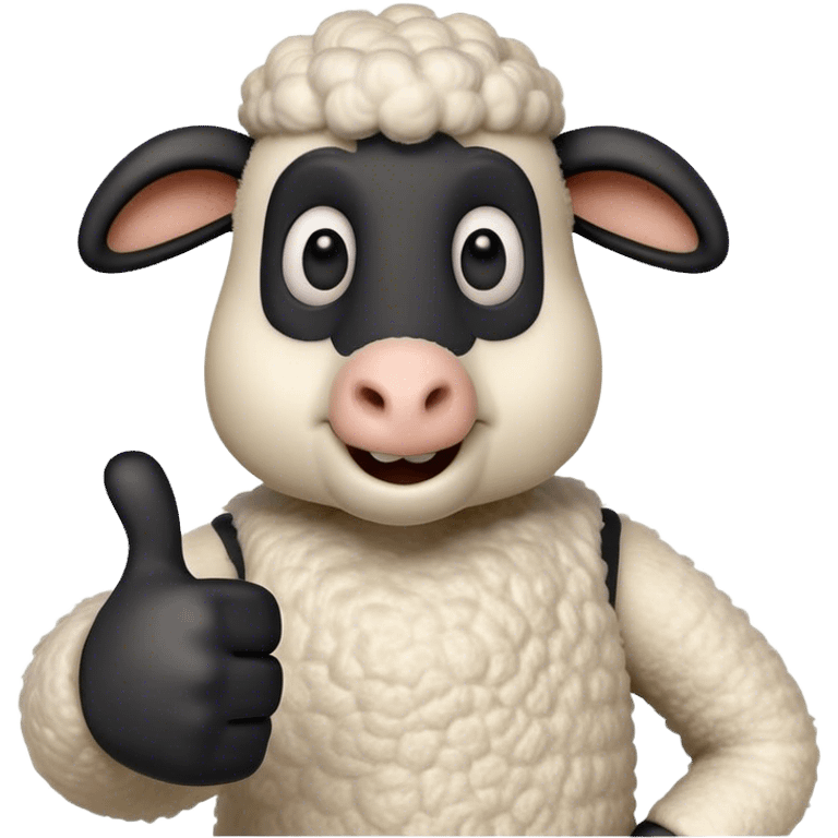 Shaun the sheep thumb up emoji