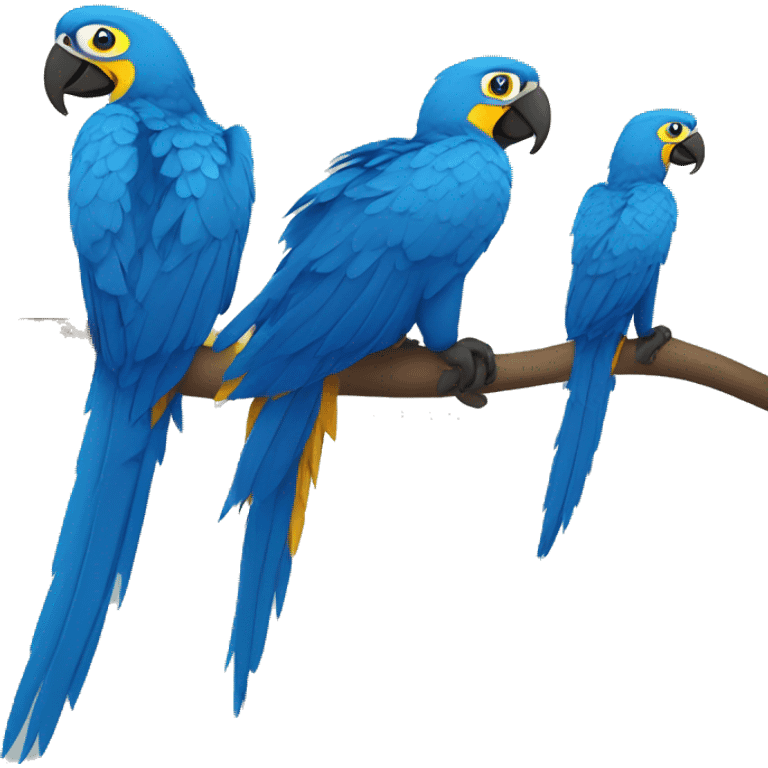 All Blue Macaw pair Full Body emoji