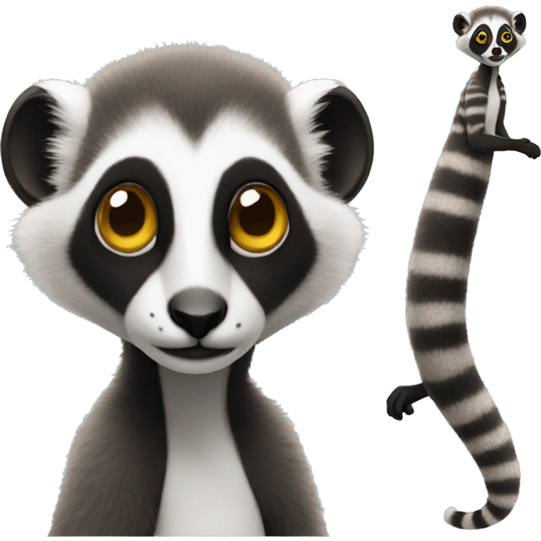 lemur de pelo largo emoji