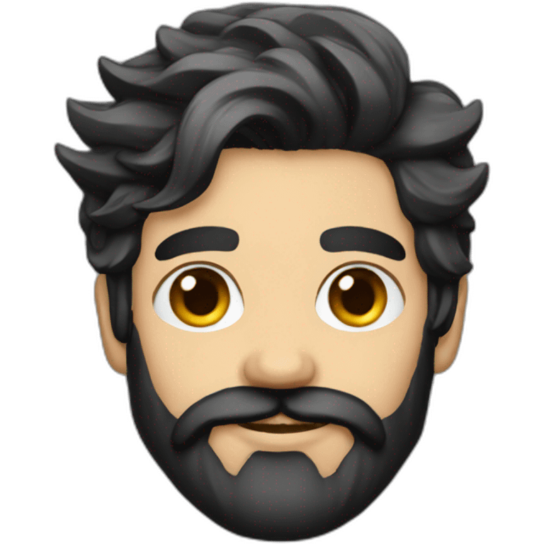 streamer with black beard emoji