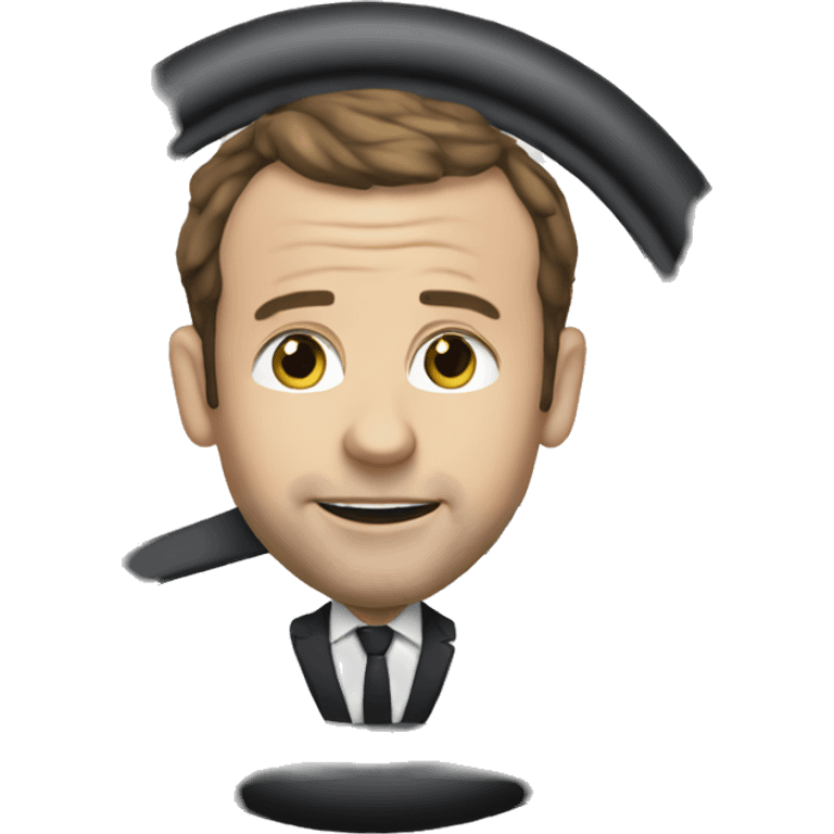 Macron en velo emoji