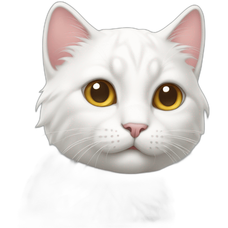 white kitty cat emoji