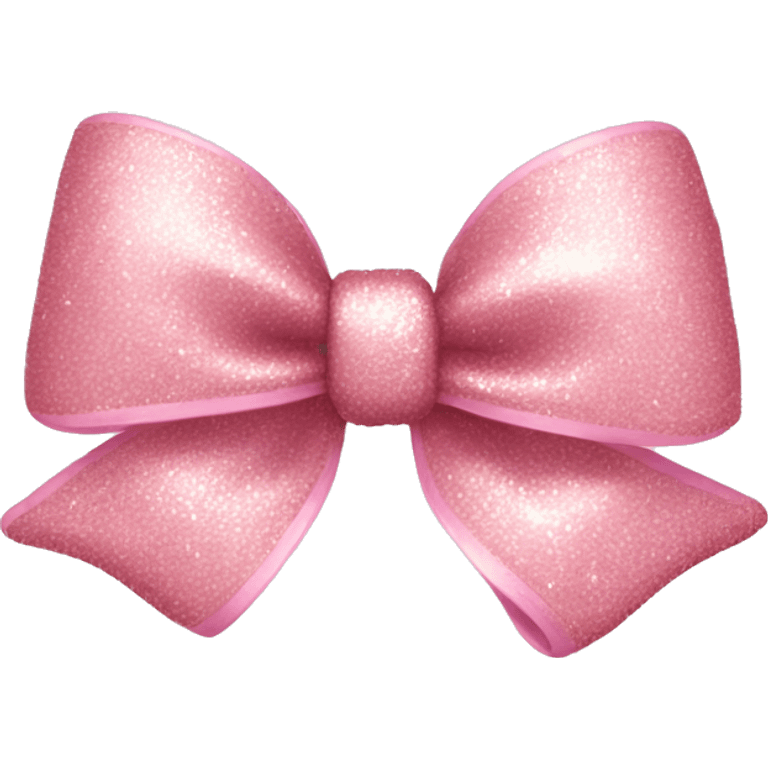 Light pink bow with glitter emoji