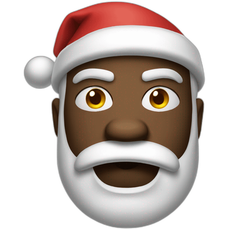 Black Santa angry emoji