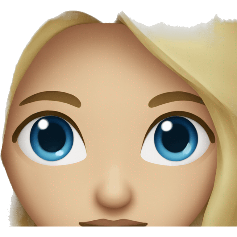 rubia ojos azules emoji