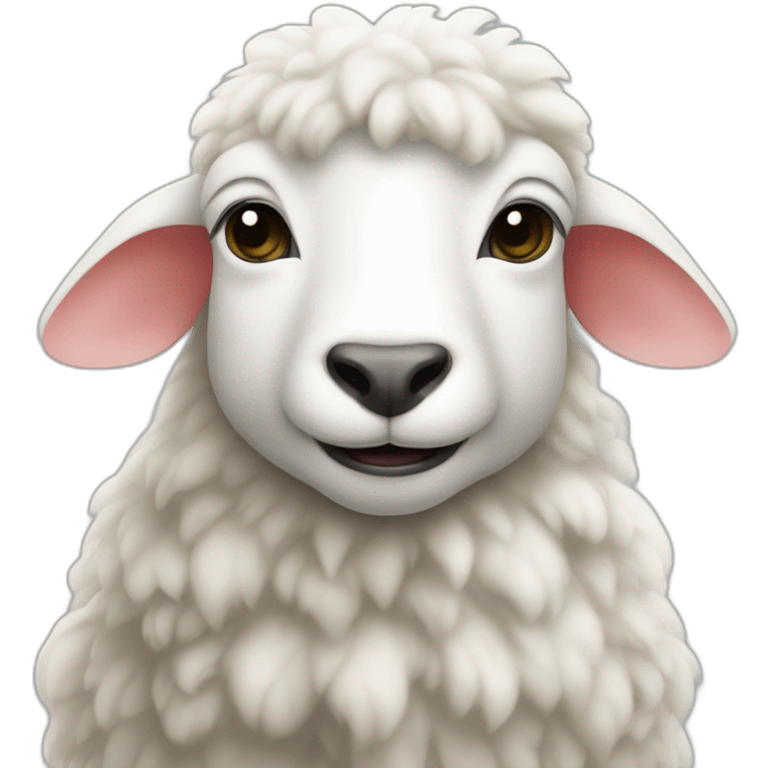 Un mouton blanc avec des cornne qui a un bando de pirates emoji