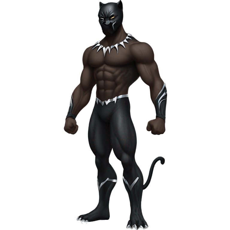 black Panther (animal) full body muscular ripped emoji