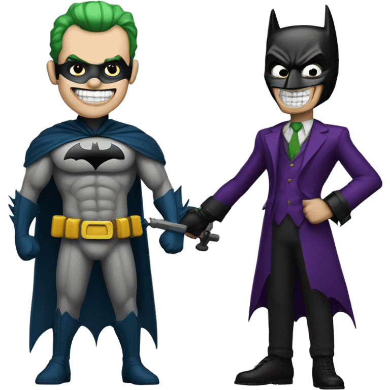 Batman fighting joker emoji