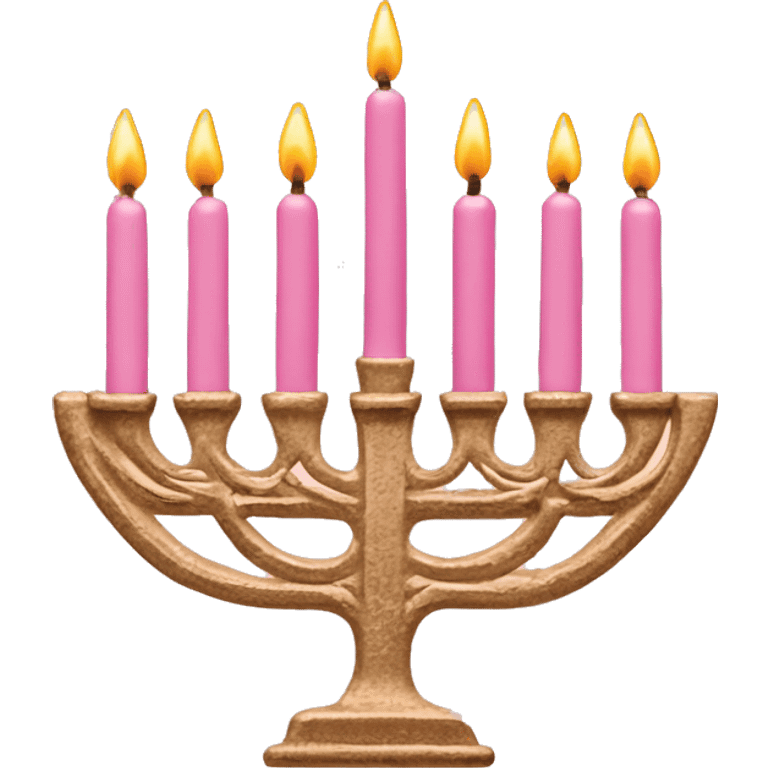 pink menorah ￼  emoji