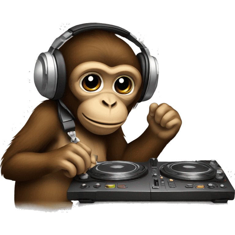 Monkey djing emoji