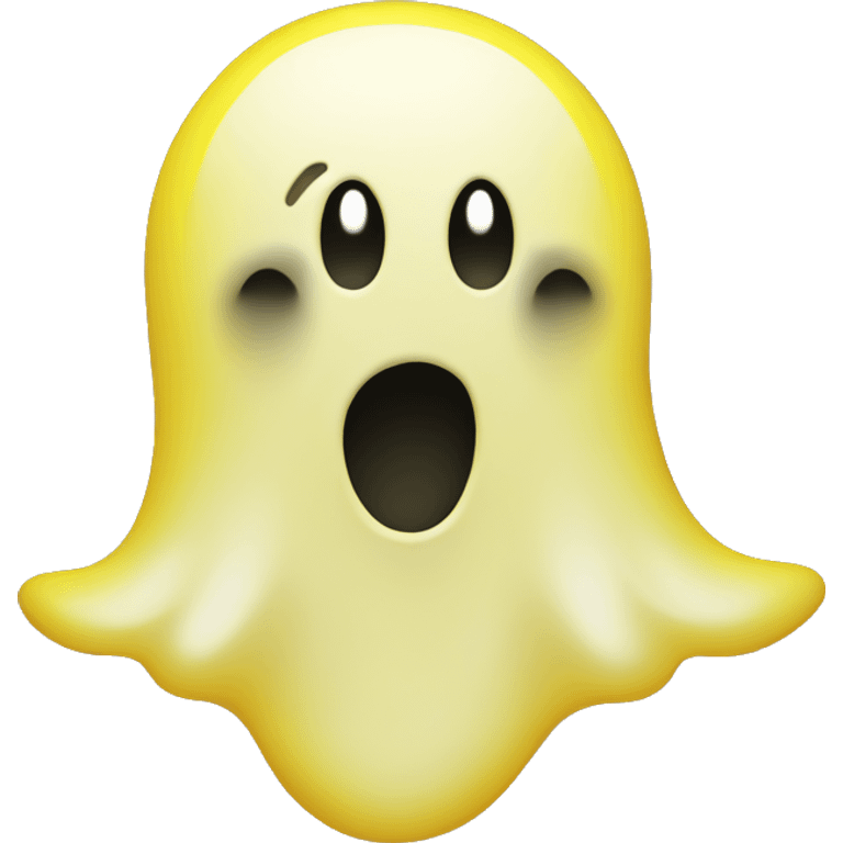 snapchat ghost smiling in yellow color emoji