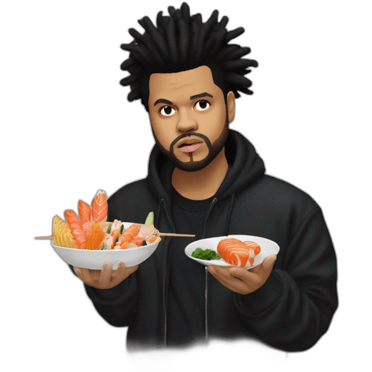 The weeknd mange des sushis emoji