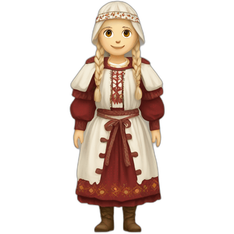 latvian folk costume full body emoji