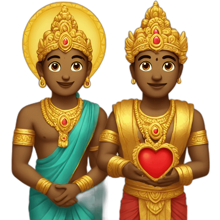 Heart with murugan emoji