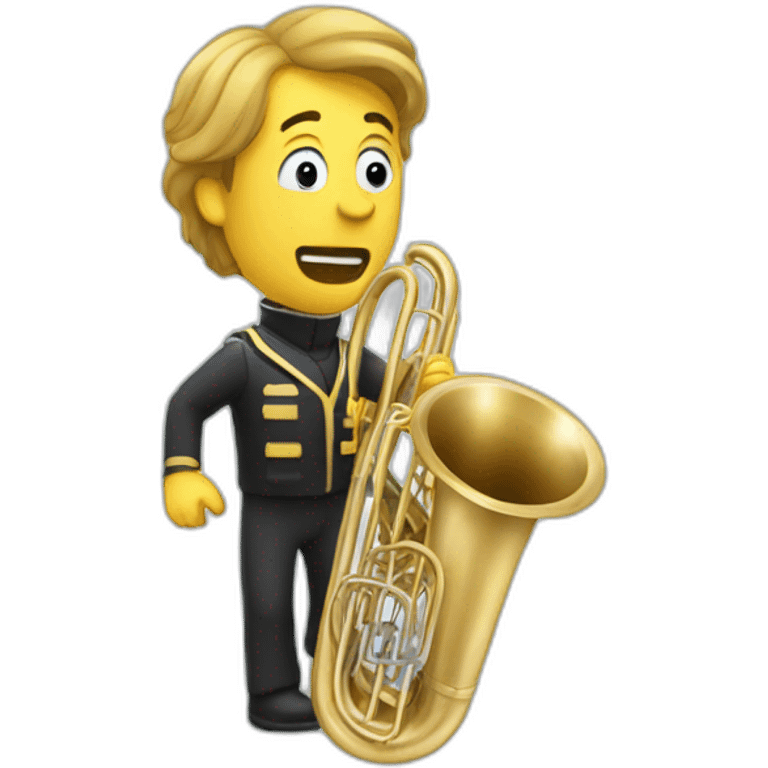 confused diver receiving a tuba emoji