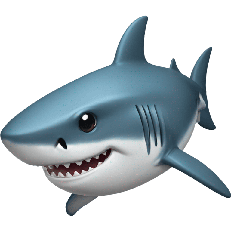 Shark with a top ha emoji