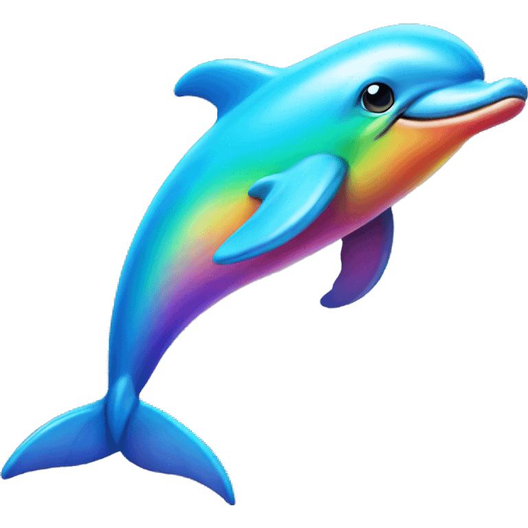 Beautiful rainbow dolphin emoji