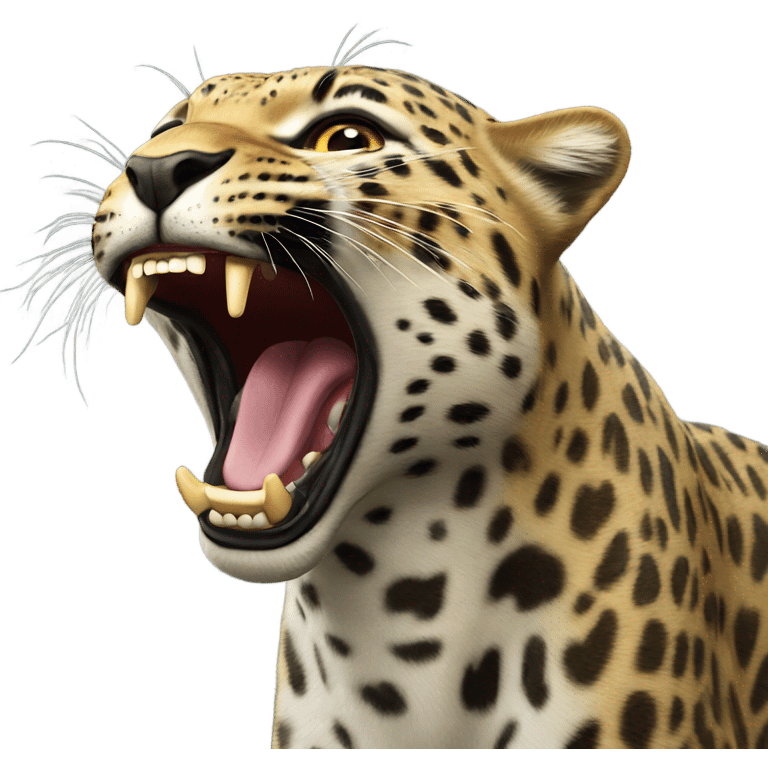 Leopard roaring  emoji