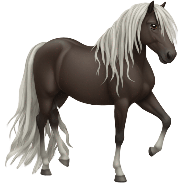 Horse with dreads  emoji