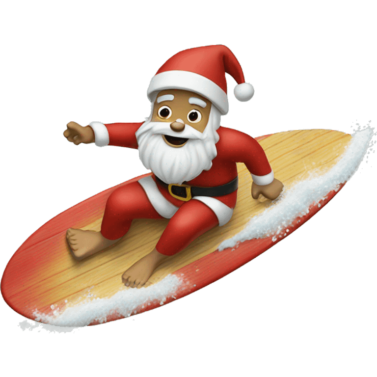 santa claus surfing emoji